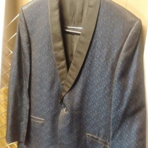 Mens Suit Jacket Blue Peacock